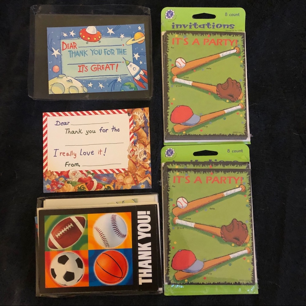 Bundle of kid's invites & thank yous.